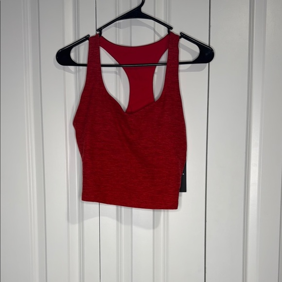 Fabletics heatherflex anywhere Red Racerback built-in bra Tank - Picture 1 of 3